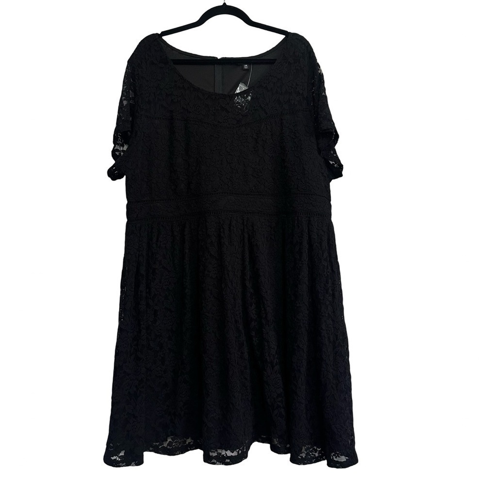 Torrid Black Lace Scoop Skater Dress Size 26